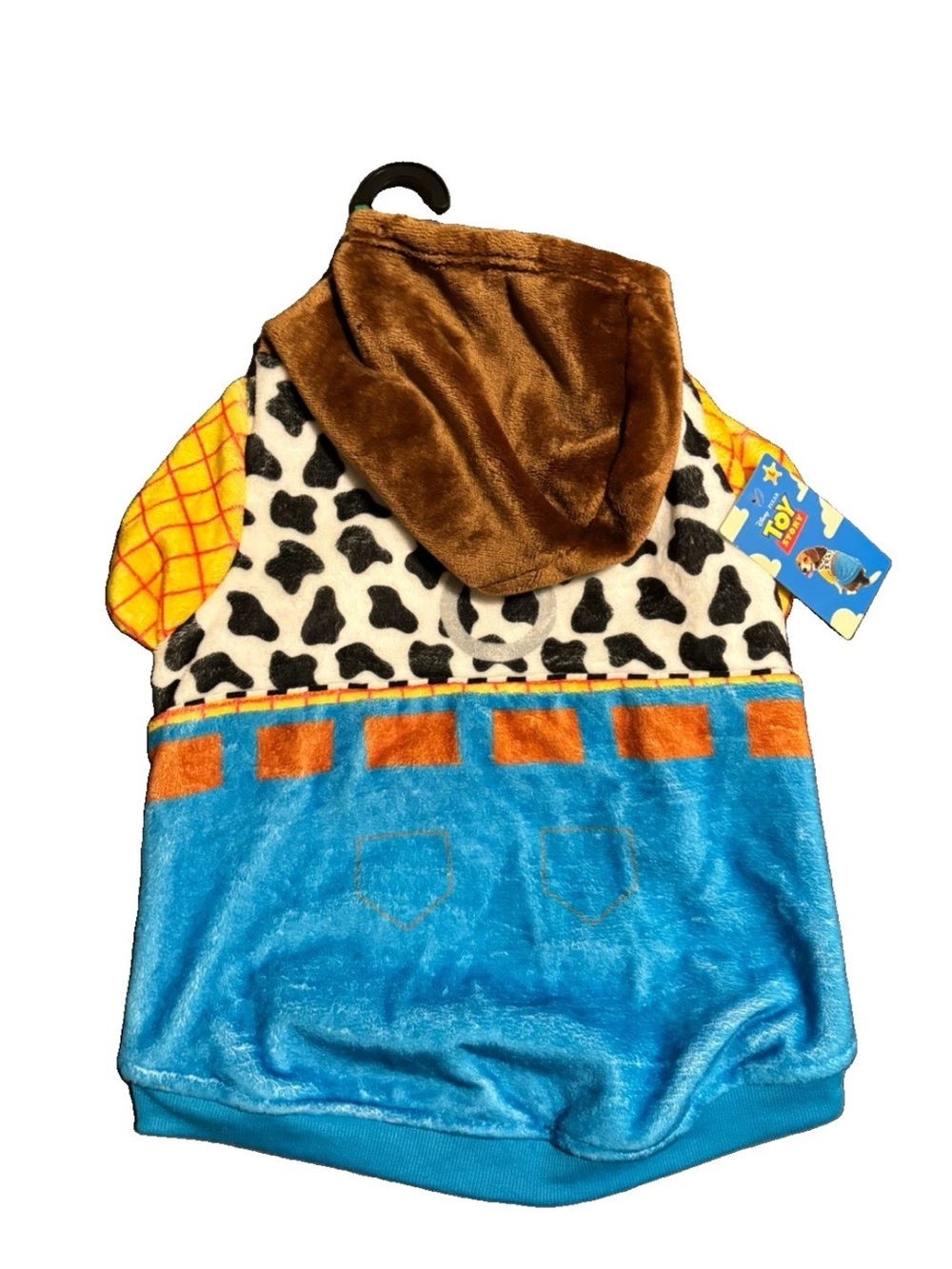 Disney Woody Costume Dog Hoodie - Blue, Brown, Yellow, Orange, Black, White